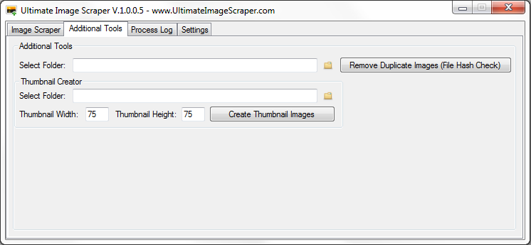 Ultimate Image Scraper Additional Tools